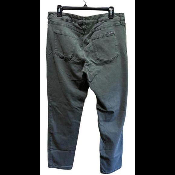 Eddie Bauer Women's Slightly Curvy Skinny Ankle Jeans Olive Green ~ Size 12 - Picture 2 of 3